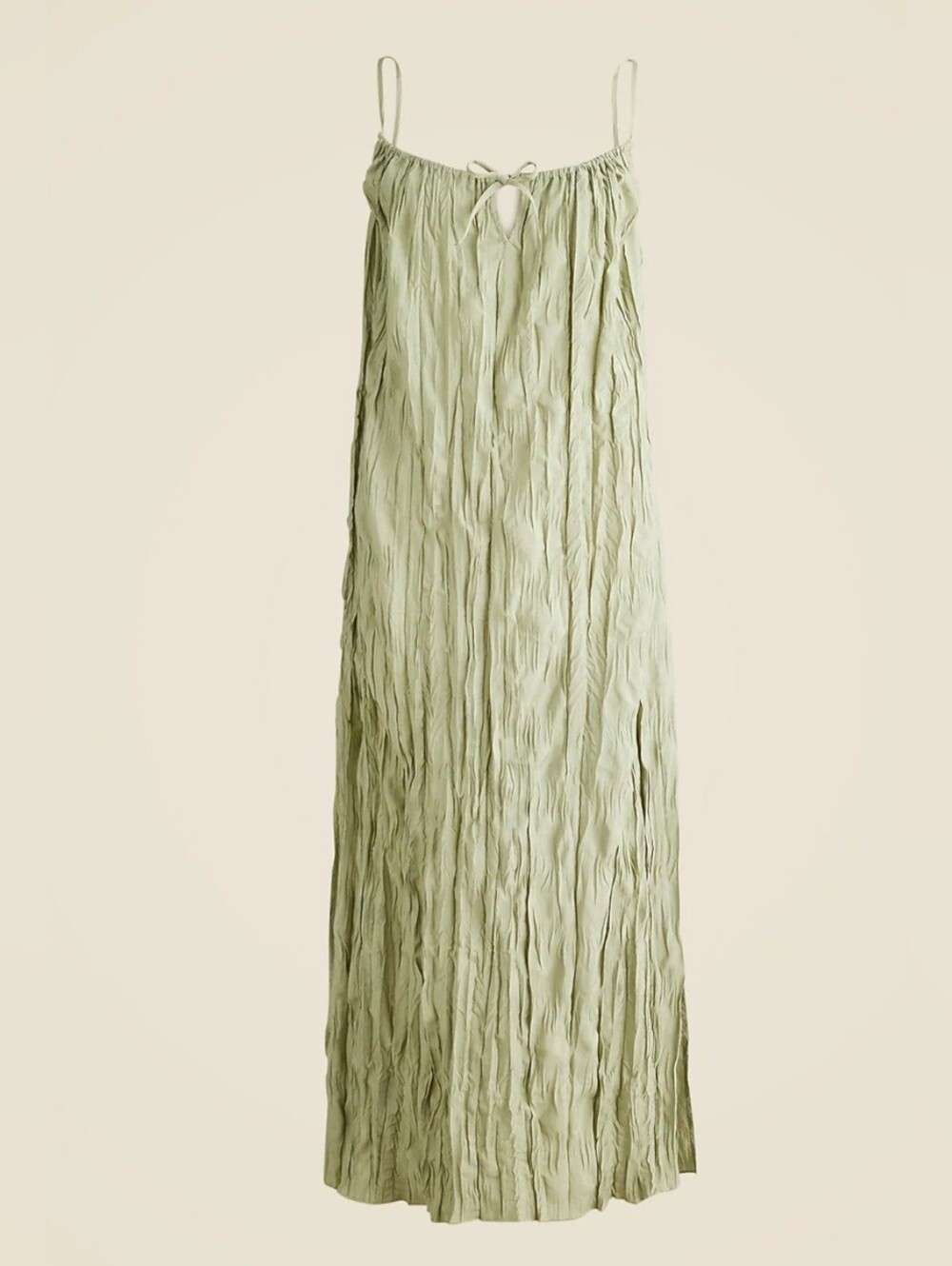 J. Crew Crinkled Side-Slit Midi Dress